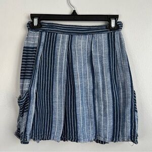 Ace & Jig Size XS • Blue Pull-On Skirt Cotton Linen Blend.